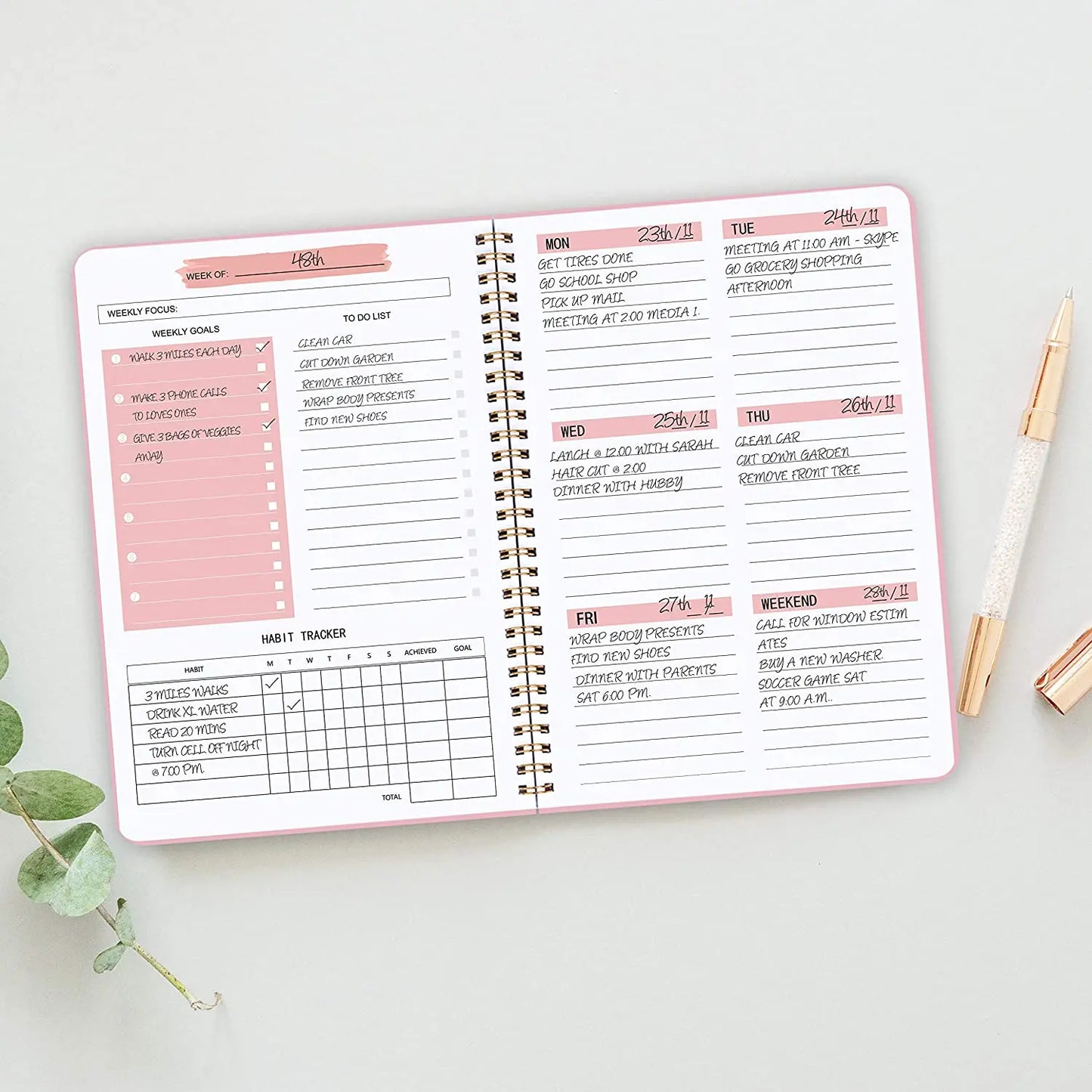 Diary Planner(Weekly Planner)(Non Dated)